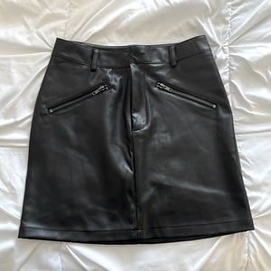 Tobi Leather Skirt